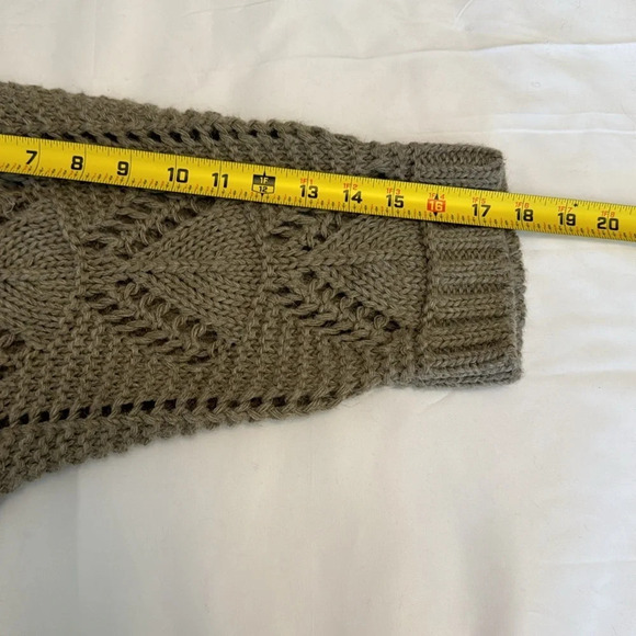 Berretti Cable Knit and Pattern All Over 3/4 Sleeve Brown Neutral Mohair/Wool M - Picture 7 of 10